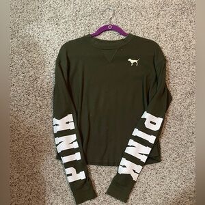 Victoria’s Secret PINK Army Green Long Sleeve